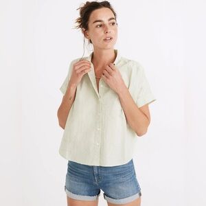 Madewell Hilltop Shirt in Geo Texture Size Small *Flawed*